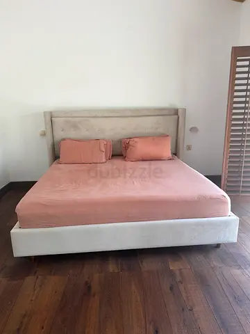 Modern Upholstered Bed Frame with Tufted Headboard  comes with mattress!