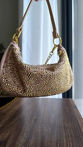 Gold beaded evening elegant bag
