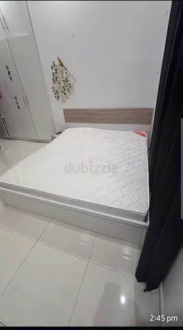 Queen bed frame with mattress - good condition
