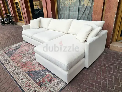 Cratebarrel lounge deep L shape sofa