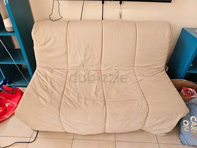 Comfortable Cream Fabric Sofa Bed