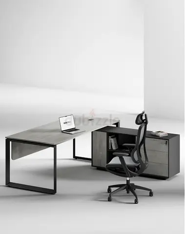Ace Pro Series L-Shape Executive Desk with Side Cabinet – Premium Office Setup 🔥 Modern Executive