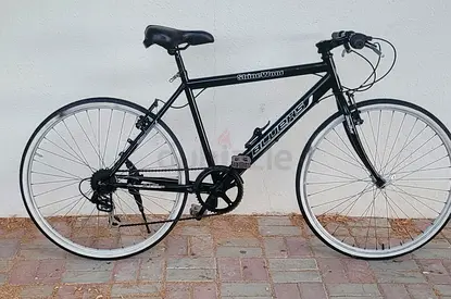 Used black hybrid/fitness bike -  Shimano 6 speed conversion, good condition