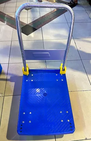 Blue Folding Platform Trolley - 200kg Capacity