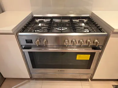 BOSCH 90cm Gas Hob Electric Oven Cooker Stove Cast Iron Full Safety HSB738357M
