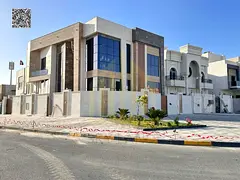Modern corner villa with 5 bedrooms, registration fees included, in Al-Haliou 1 area. Super deluxe