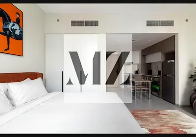 Furnished studio apartment for sale with furniture and appliances in Sharjah - Aljada