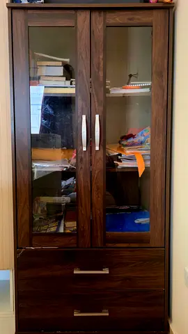 Dark Wood Display / Book Cabinet for sale