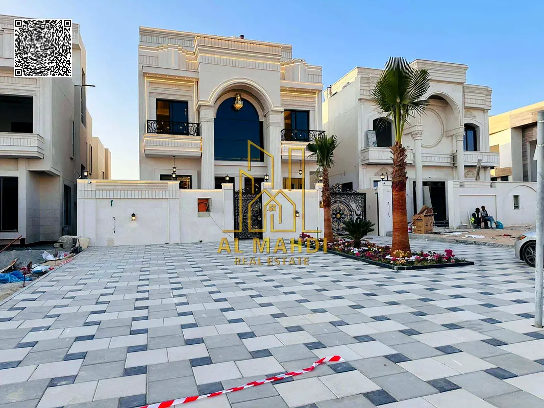 فيلا فاخرة للبيع في الحليو 1 – عجمان | 6 غرف ماستر + صالتين | شارع رئيسي | تشطيب سوبر ديلوكس | مباشرة من المالك | مقدم 10%