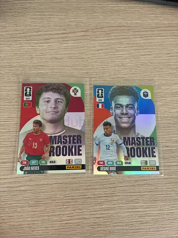 Master Rookie Football Cards - Desire Doue and Joao Neves