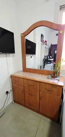 Wooden Dresser with Large Mirror - Good Condition