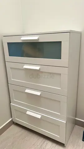 White 4-Drawers cabinet storage