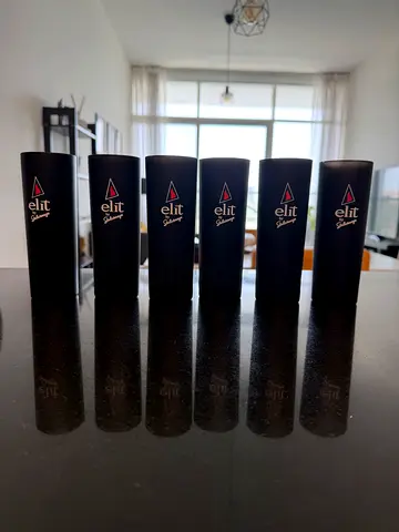 5 set of black Glasses for mocktails