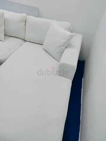 Marina Homes white color feather 🪶 filled lshape sofa for sale