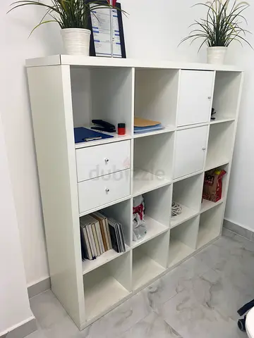 Ikea shelf with inserts