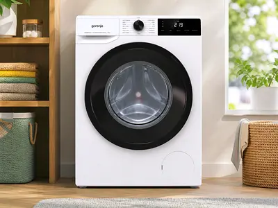 Gorenje 8kg Front Load Washing Machine – 1400 RPM – Steam/Inverter – AED 850