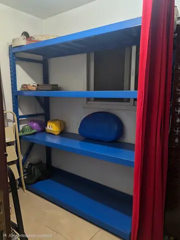 Heavy Duty Blue Metal Storage Shelving Unit - 4 Tier