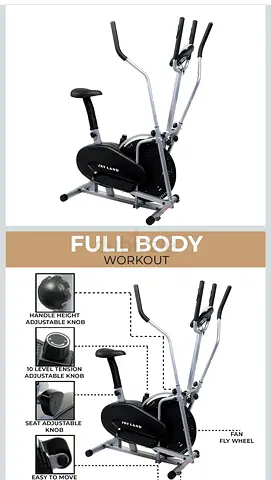 SKY LAND Exercise Bike for Home, Elliptical Orbitrek Cross Trainer with Adjustable Resistance,