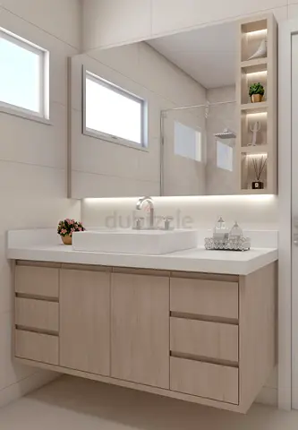 Modern Floating Bathroom Vanity with Integrated Storage