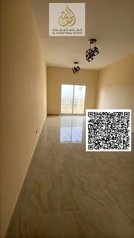 One bedroom and living room, first occupant in Al Jurf 3, Ajman, with two bathrooms, balcony, open view, private parking, luxurious finishes, very spa