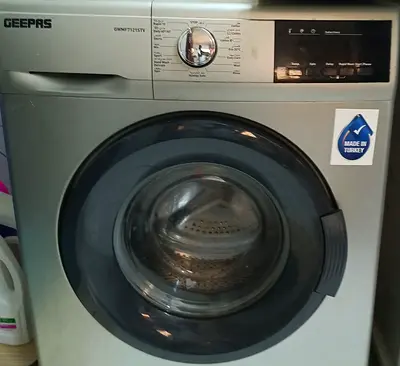Geepas Front Load Washing Machine - 7kg, Silver (Good Working Condition)