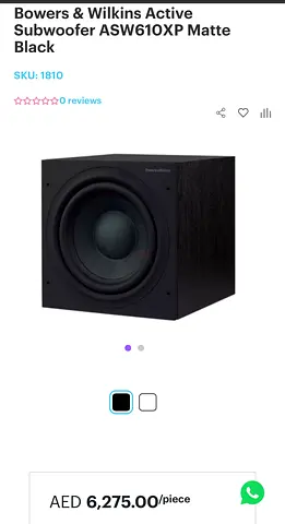 Bowers  Wilkins ASW610XP 500 watts RMS Subwoofer