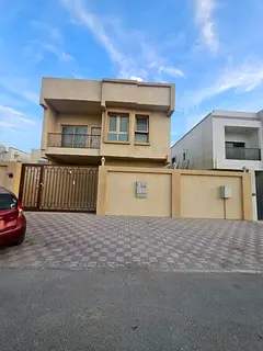 Villa for rent in Al Zahia, electricity included, 5 master bedrooms, living room, majlis, kitchen, i
