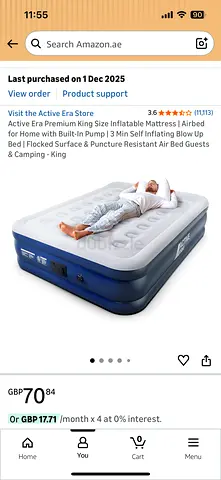 Self inflatable air mattress