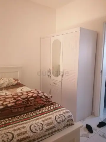3 - Door Mirrored Wardrobe in White Wood Finish - Good Condition