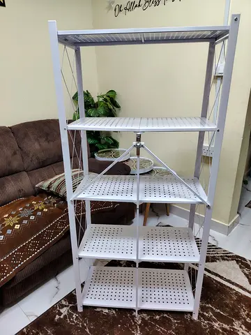 Folding Shelves white 5 levels
