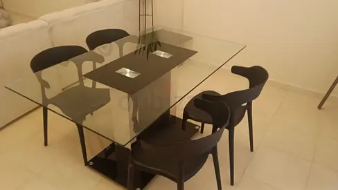 Glass Top Dining Table - Good Condition