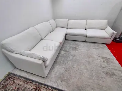 Oc Home white color modular feather 🪶 filled sofa