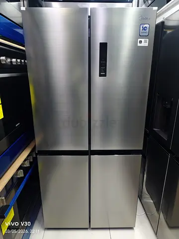 Beko 530 ltr bottom freezer refrigerator titanium inox