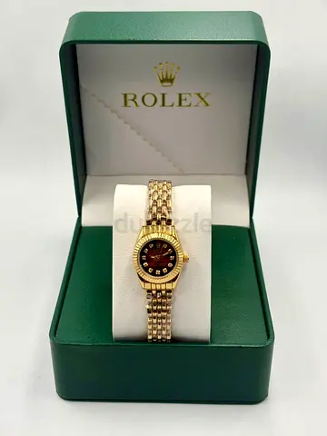 Rolex Ladies Gold Tone Wristwatch with Diamond Markers - In Box
