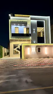 For sale in Al Zahia, a 3-story villa with 5 master bedrooms, a majlis, a living room, a kitchen, an