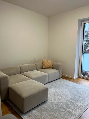 Light Grey Modular Sofa with Ottoman - Comfortable 3-Seater Corner Set