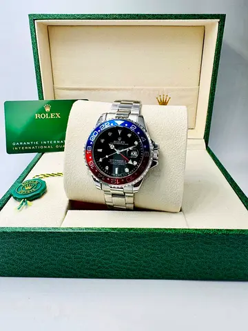 Rolex GMT-Master II Pepsi Stainless Steel Watch with Box and Papers