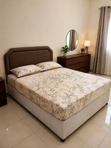 Queen Size Bed Set with Mattress, Vanity, Mirror  Side Table – Must Go Today (Urgent Sale)