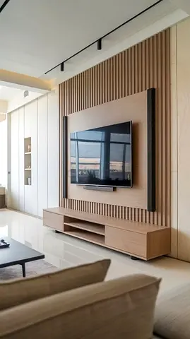 Modern Wall-Mounted Entertainment Unit with TV Panel