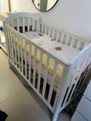 Baby Cot / Crib with Mattress – Good Condition