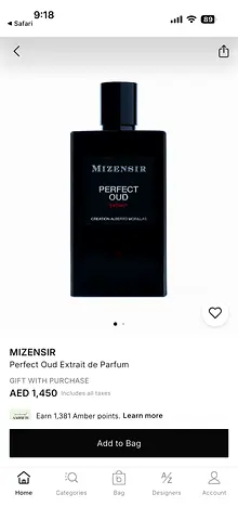 Mizensir Perfect Oud Extrait de Parfum 100ml (New)