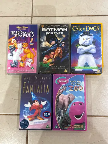 5 popular VHS Tapes