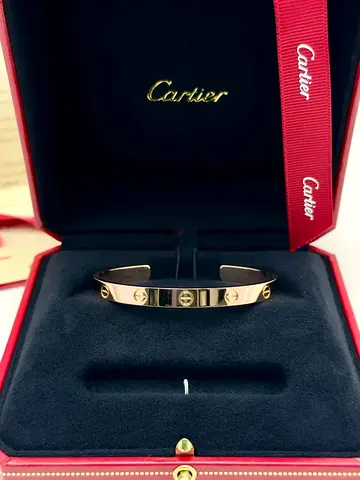 Authentic Cartier 2022 18k Rose Gold Panthere de Bracelet, Small Model Size 16