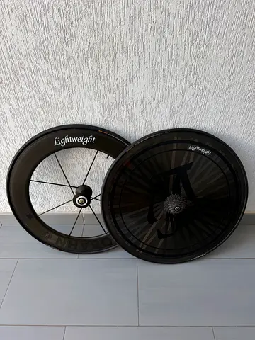 Pair of Lightweight Carbon Road Bike Wheelset (Rear + Front) - Tubular/Clincher Compatible