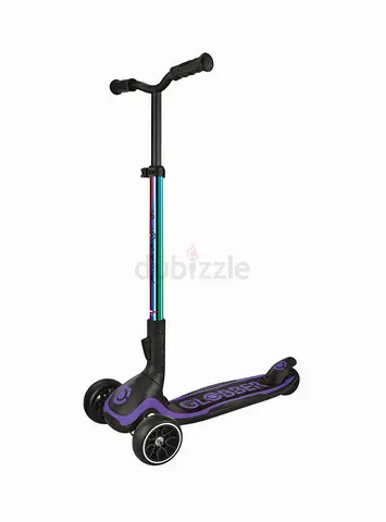 Globber Ultimum Lights Foldable Adjustable Kids Scooter, 3-Wheel Ride-On with LED Wheels, Durable