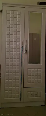 Two door wardrobe with mirror for sale