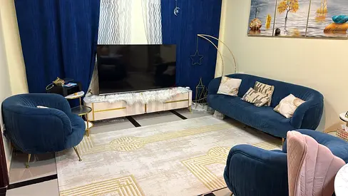 Modern living room set navy blue velvet sofa  armchairs with table,dinning marble table with 5 chair