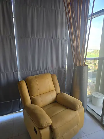 Chair Beige Recliner Armchair in Good Condition