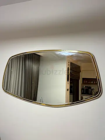 Modern Irregular Wall Mirror with Gold Frame