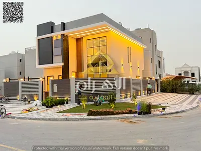 Corner villa on the main street, ready to move in, including all registration and ownership fees, in one of the most prestigious areas of Ajman.